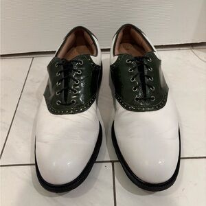 FootJoy Icon Golf Shoes White and Green Men's Oxfords 11